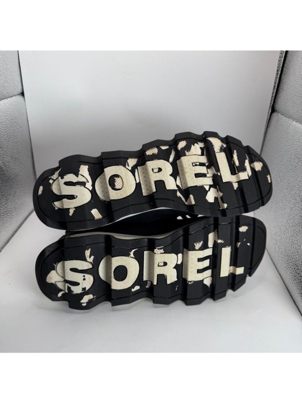 Sorel Kinetic waterproof insulated Winter Boots Womens Size 9 Black Faux Fur - Picture 7 of 8